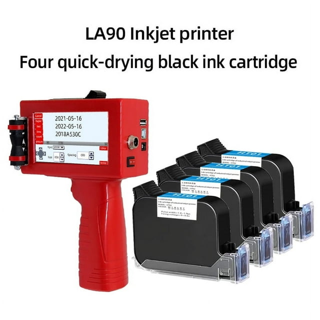 Printer Jet, Mini Portable Printer, 2D Barcode Handheld Printer, Pattern Label Packaging Coder, Inkjet Color Fade Resistant ,Fast Printing