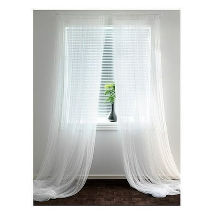 - Lill Sheer Curtains 2 Panels 98 X 110 White New By IKEA Ship from US