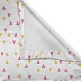 thumbnail image 4 of Ambesonne Abstract Valance Pack of 2, Minimal Simple Triangles, 54"X18", Pink Pale Orange, 4 of 5