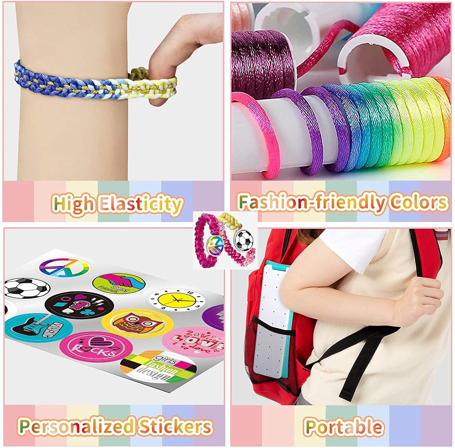 CandWuom Friendship Bracelet Making Kit for Kids Ages 6-12 photo 6