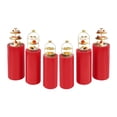 thumbnail image 4 of 6 PCs Cylinder Pedestal Stands, Metal Display Pedestal Stands, Metal Display Stands for Wedding Birthday Party Decor (Red), 4 of 9