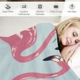 thumbnail image 3 of Qinduosi Cute Pink Flamingo Blanket Flamingos Throw Blankets Soft Throws Gifts for Adult Women Bed for Living Room Bedding Decor in, 3 of 6