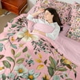 thumbnail image 4 of Castle Fairy Chic Floral Flowers Bedding Comforter Set 7pcs for Female Men Women,Flying Butterfly Queen Bedding Sets Super Cozy,Retro Vintage Aesthetic Queen Sheet Sets,Ultra Soft Home Decor, 4 of 8