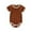 a-Brown308, variant on Boys Girls Baby Jumpsuit Unisex Short Sleeve Crewneck Ribbed Knit Bodysuit With Contrast Trim Snap Closure For Infant Daily Layering Wear$