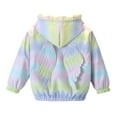thumbnail image 3 of Adarluvy Toddler Girls Hooded Jackets Lightweight Zip Hooded Windbreaker,1-7 Years, 3 of 8
