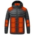 thumbnail image 5 of DODADAWANJ Heating Coat for Men Winter Lightweight Adjustable Temp Electric Heated Jacket 29 Heating Zones Zip Up with Hood Jackets Travel Hikking Warming Coats without Battery S, 5 of 10