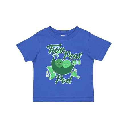 

Inktastic Two Peas in a Pod with Faces Gift Toddler Boy or Toddler Girl T-Shirt