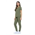 thumbnail image 2 of Natural Uniforms Womens Essential Cool Stretch Jogger Scrub Set (3X-Large, Olive), 2 of 6