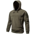 thumbnail image 1 of LOVZFMLL Jackets for Men Fashion Casual Zipped Pocket Hooded Solid Color Coat Suit, 1 of 3