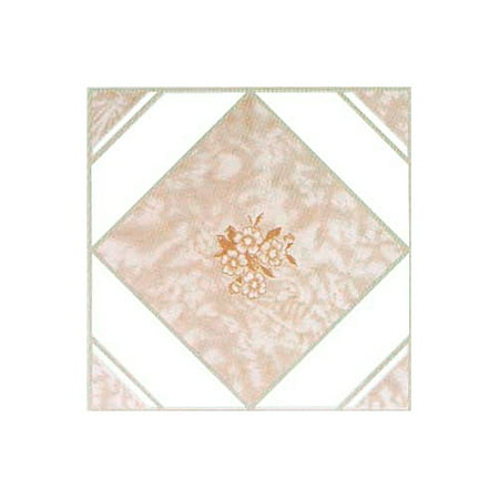 Home Dynamix 12'' x 12'' Vinyl Tile in Machine Pink Flower
