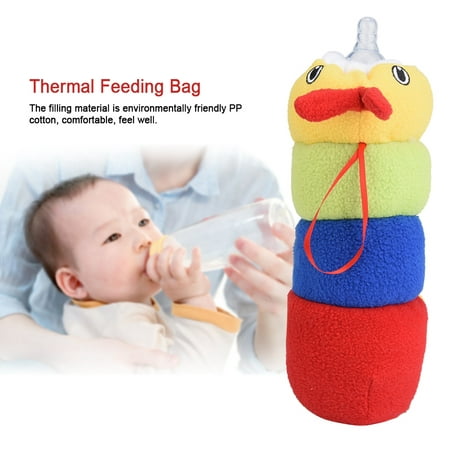 Ymiko Baby Kids Milk Bottle Keep Warm Holder Plush Pouch Cover Thermal Feeding Bag, Keep Warm Holder,Thermal Feeding (Best Way To Warm Baby Bottle)