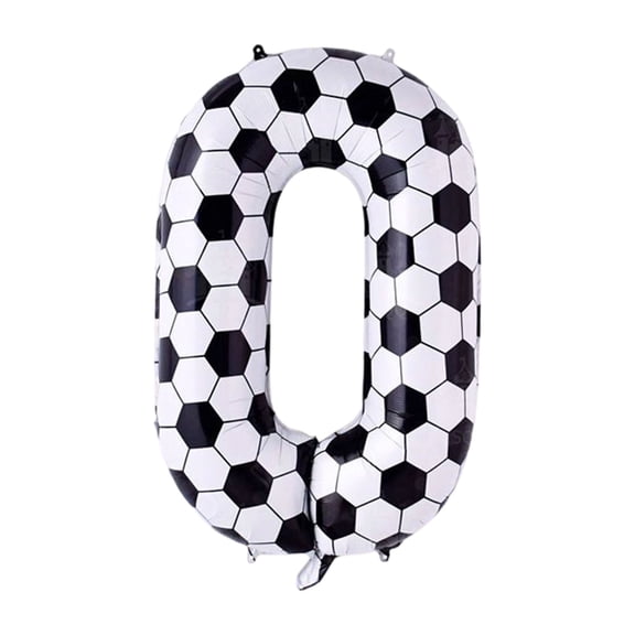 Large Soccer Numbers Foil Balloon, Numbers 0 to 9, Inflatable Balloon, Birthday Party Decor for Soccer Lovers