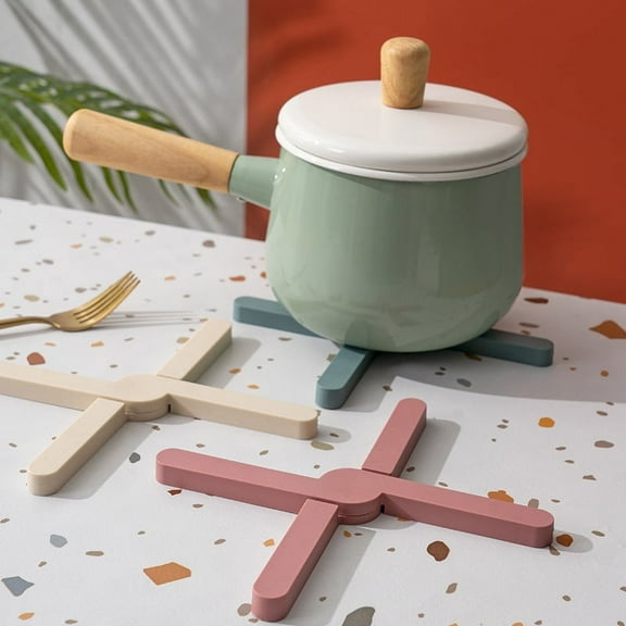 Space-saving, Expandable Hot Pads Heatproof Foldable Silicone Trivets