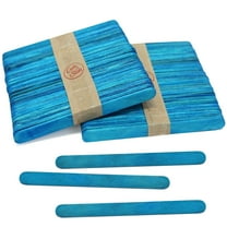 CraftySticks- 100 Pack 4.5 Inch Blue Popsicle Sticks for Crafts, Colored Wooden Craft Sticks for Kids Crafts, STEM Basics and DIY