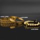 thumbnail image 2 of Conjunto de pulsera tejida con corona de bola de circonio ShuxiuWang personalizada para hombre oro, 2 of 5