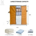 thumbnail image 2 of Gustave Foldable Clothes Storage Bags Large Capacity Non-woven Anti-Mold Closet Organizers and Storage with Zipper & Clear Window & Handles "Orange", 2 of 8