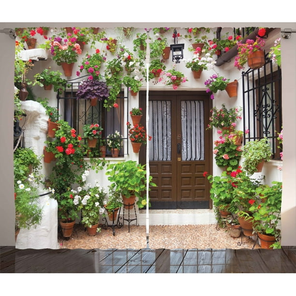 Spanish Home Decor Door Flower Pot Garden Design Image Curtain 2 Spanish Home Decor Door Flower Pot