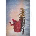 thumbnail image 2 of Addison Rugs Mayfield Washable Holiday Santa Sleigh Blue Rectangle Rug, 10' x 14', 2 of 6