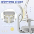 thumbnail image 6 of GLACER Kids Desk Chair with Arms, 330 LBS Adjustable Mesh Study Chair with Wheels for Girls Boys, Swivel Computer Task Chair with Lumbar Support, Teen Office Chair for Home, School, Bedroom (Grey), 6 of 9