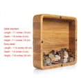 thumbnail image 2 of ZAXARRA Wooden Animal Piggy Bank, Large Enough Coin Saving Money Box, 2 of 7