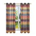 thumbnail image 7 of Yayeee Window Curtains Set of 2 for Living Room Light Filtering 63"x42", Brown Geometric, 7 of 7