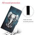 thumbnail image 4 of Wallet Cover for Samsung A23 Case, Galaxy A23 Case, Cute Magnetic Closure Flip Leather Patterned Strap Wallet Credit Card & Cash Pocket Kickstand Cover For Samsung Galaxy A23, Earphone Elephant, 4 of 8