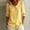 Yellow, variant on Morttic Plus Size Women's Striped Peter Pan Collar Blouse – Mid Sleeve Loose Fit V-Neck Button Office & Business Casual Top Pink，4XL