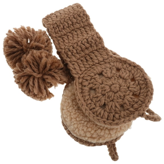 Winter Headbands for Girls Ear Covers Cold Weather Brown