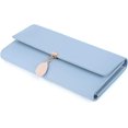 thumbnail image 5 of BEMS-Cartera para mujer de piel sintética de gran capacidad con colgante de hoja para tarjeta y teléfono, 5 of 5
