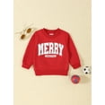 thumbnail image 3 of Toddler Baby Girls Boys Fall Sweatshirt 3 6 12 18 24 Months 2T 3T Letter Print Long Sleeve Round Neck Casual Pullover Tops, 3 of 9