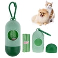 thumbnail image 3 of Dispensador de soporte para bolsa de limpieza de basura para perros y mascotas + juego de bolsas para caca (verde claro), 3 of 8
