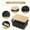 Black, variant on 6-Piece Plastic Storage Basket with Bamboo Lid - Stackable Storage Box, Storage Solution for Home, Office, Game Room & Dormitory