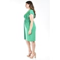 thumbnail image 2 of Vestido manga con volantes Roman Fashion /Tallas Extras, 8867-SO (Verde) verde 40, 2 of 6