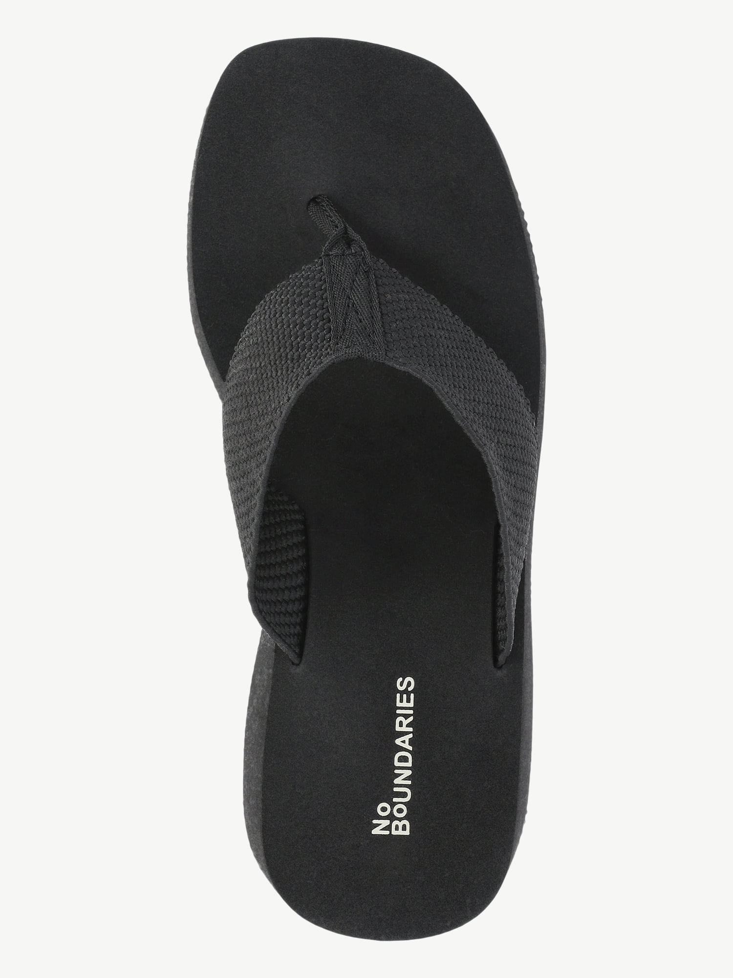 No Boundaries Platform Wedge Thong Sandals, Women's