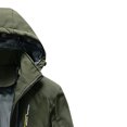 thumbnail image 3 of HAPIMO Sales Men's Soft Shell Outdoor Jacket Waterproof Stain-Resistant Wind-Resistant Multi Pocket Zipper Casual Warm Jacket Hooded Outwear Green M, 3 of 3