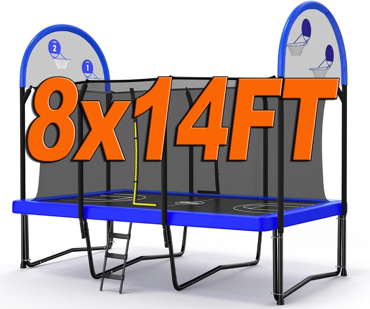 Zupapa Kids Trampoline with Enclosure Net, 425LBS Capacity, All