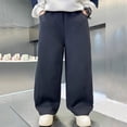 thumbnail image 2 of Piuwrlz Winter Pants Kids Boys Pocket Sweatpants Long Plain Jogger Pants Dark Gray Size 14-15 Years, 2 of 6