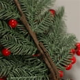 thumbnail image 6 of Christmas Pre-lit Decorative Swag, Light Up Holiday Swag Front Door Wreath with Ribbon Bow and Red Berries for Xmas Holiday Home Decoration, 6 of 9