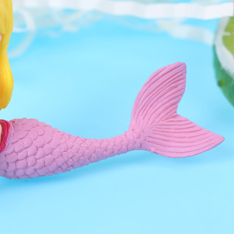 4Pcs Dollhouse Mermaid Figurines Ornament Micro Landscape Toy Cake Fairy Dec^`CA 