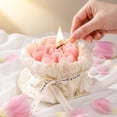 thumbnail image 4 of Handmade Floral Bouquet Candle, Mother's Day Bouquet Candle Gift Box with 6pcs Handmade Tulip-Rose Scented Candles, Flower Candles for Valentines Day Decorations,Table Centerpiece, Spring Decor, A, 4 of 7