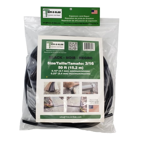 UPC: 0856857003547 | Trim-A-Slab 3/16 in. X 50 ft Black Expansion Joint Replacement