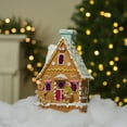 thumbnail image 2 of Northlight LED Lighted Gingerbread House Christmas Figure - 8.5" - Multicolor LED Lights, 2 of 5