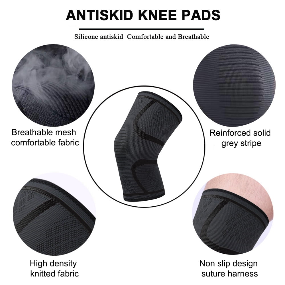 Knee Brace Compression Sleeve-black-L