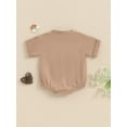 thumbnail image 4 of Bagilaanoe Newborn Baby Girl Boy Summer Rompers Letter Embroidery Short Sleeve Bodysuits 3M 6M 12M 18M Infant Casual One Piece Short Jumpsuit, 4 of 8