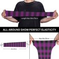 thumbnail image 2 of Vsdgher Purple Black Plaid Pattern Cooling Arm Sleeves for Men & Women, Breathable, UV Sun Protection, Sports Arm Sleeves for Women, Men & Youth, 2 of 8
