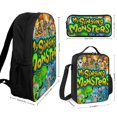 thumbnail image 2 of My Singing Monsters Backpack 3 Piece Set Bookbag Fashion Pattern School Bag Daypack Combination, 2 of 8