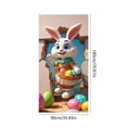 thumbnail image 3 of Easter Door Cover Decorations, 70.8"x35.4" Polyester Fabric Hanging Flag for Indoor & Outdoor Use, Spring Festival Party Door Curtain with Multicolor Holiday Design, 3 of 6