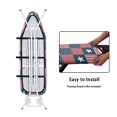 thumbnail image 4 of HELLHERO American Flag Design Ironing Board Cover 3 Fasteners Lightweight & Breathable Soft Elastic Edge, 4 of 5