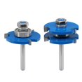 thumbnail image 7 of HILTEX 10110H Tongue and Groove Router Bit Set, 2 Pieces, 1/4 Inch Shank, Adjustable 3 Teeth T-Shape Wood Milling Cutter Woodworking Tool, 1/2-Inch Cutting Depth 1/4-Inch Tongue Height, 7 of 7