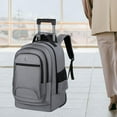 thumbnail image 1 of Mochila con ruedas, bolsa para ordenador, tela Oxford, bolsa de equipaje de mano, maleta con ruedas para acampar, negocios, viajes nocturnos, adultos Gris, 1 of 10